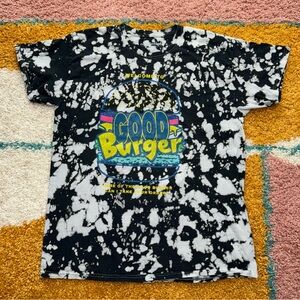 Nickelodeon Mens Good Burger Can I Take Your Order Black Tie Dye Shirt Large